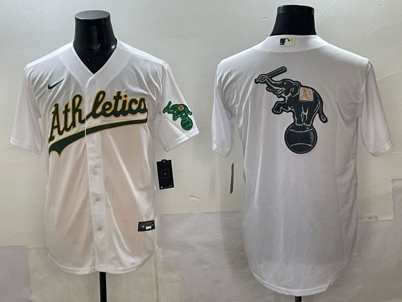 Men Oakland Athletics Blank White Nike 2025 MLB Jersey 03->oakland athletics->MLB Jersey